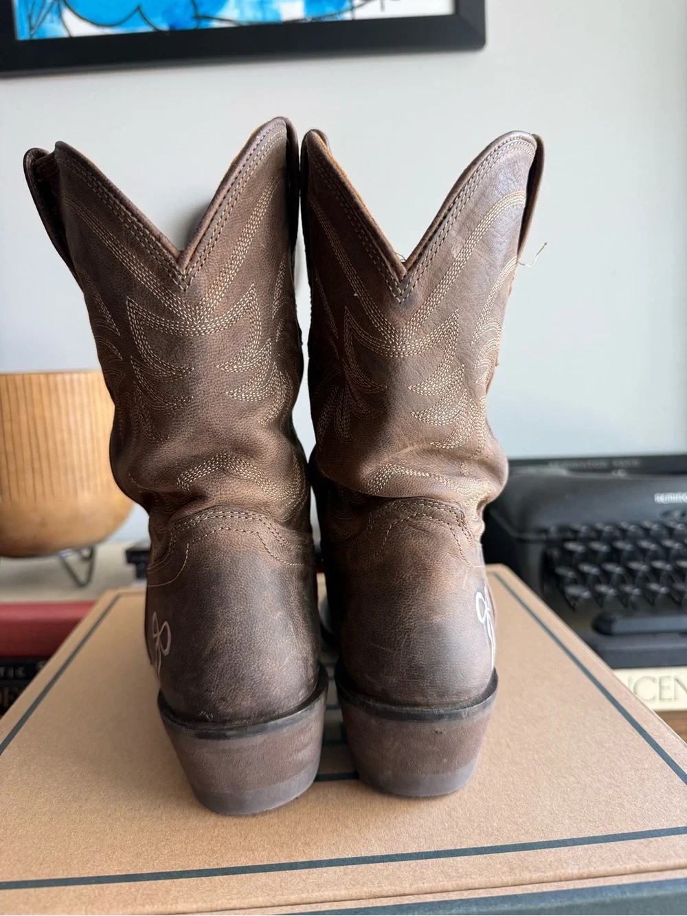 GIRLS Tecovas Brown Leather Western Boots